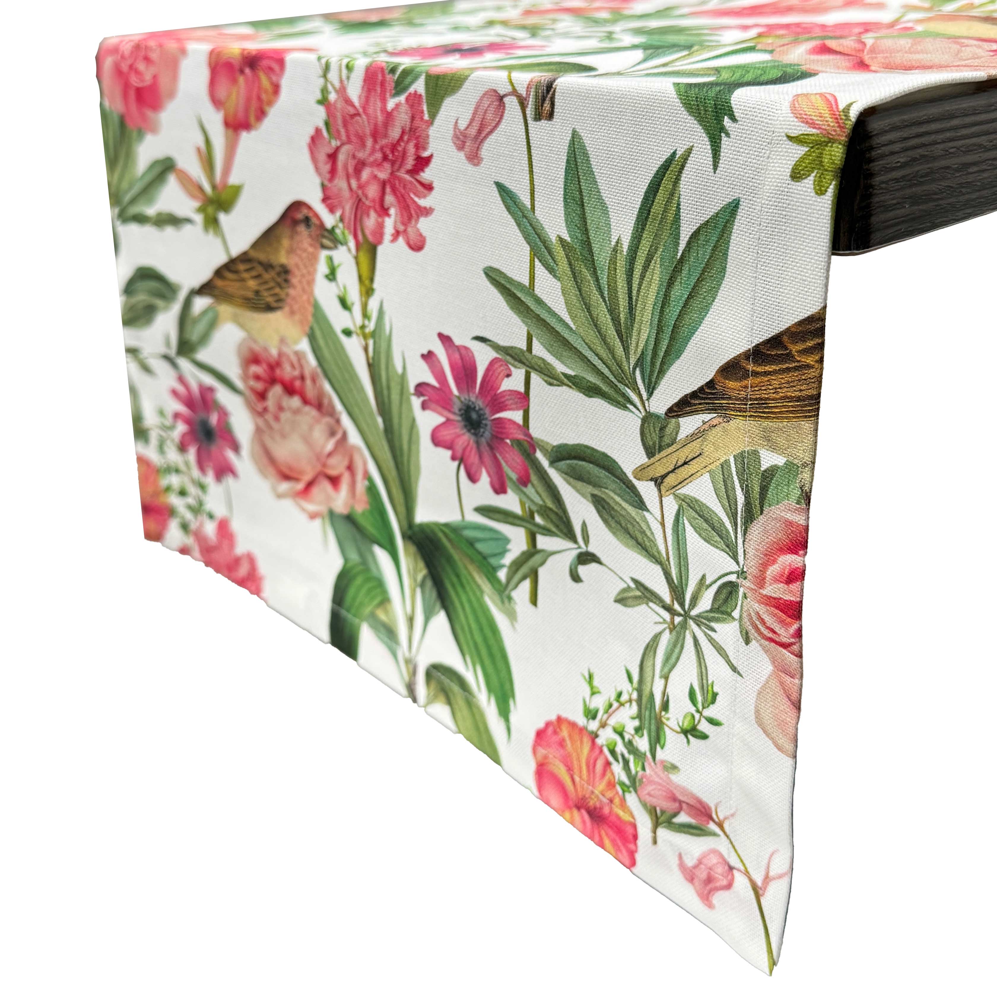 Tischlaeufer Pink birds 40x140