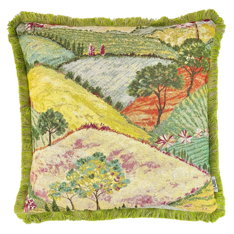 Kissenhuelle mit Fransen Chianti 50x50