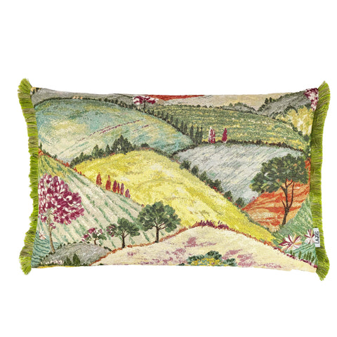 Kissenhuelle mit Fransen Chianti 40x60