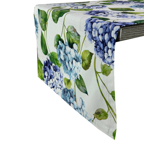 Tischlaeufer Blue Bloom  40x140