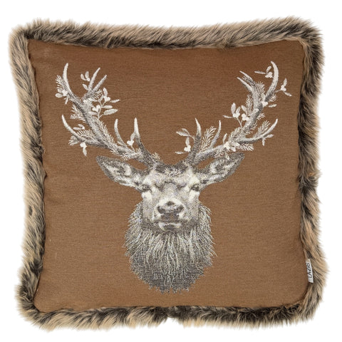 Kissenhuelle mit Fellrand Archibald A. 45x45