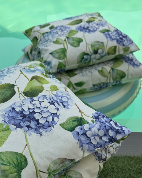 Kissenhuelle Blue Bloom 50x50