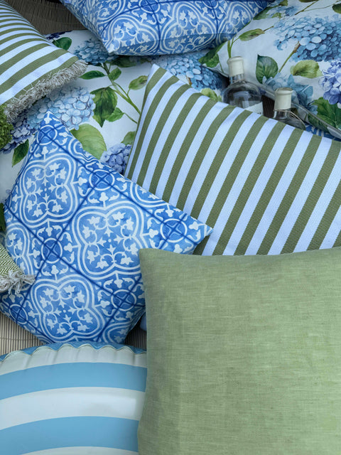 Kissenhuelle Blue Bloom 50x50