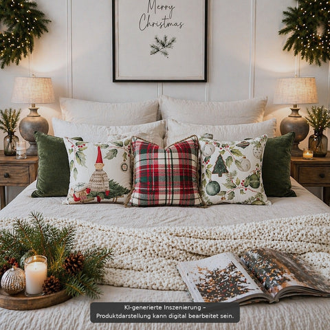 Tischdecke jingle balls 130x130