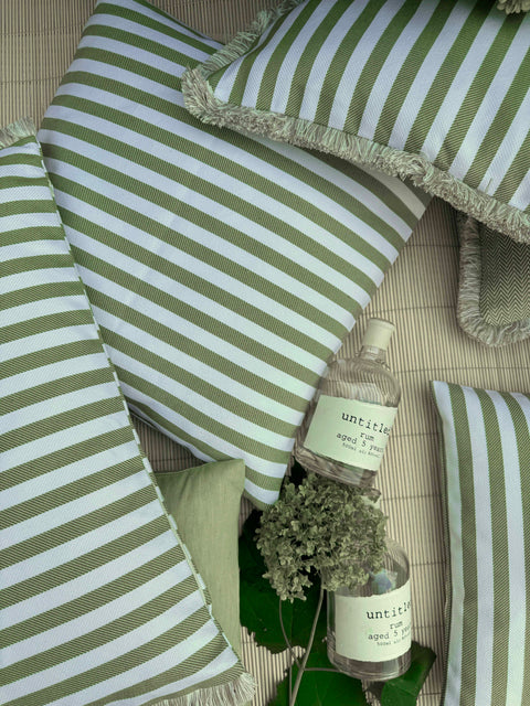 Kissenhuelle mit Fransen Royal Rips 50x50