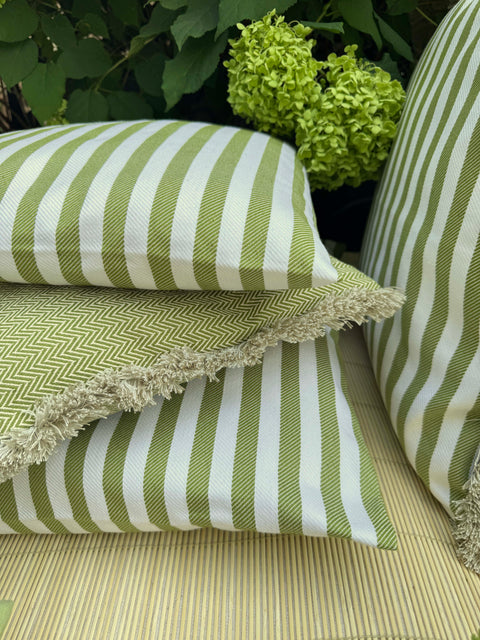 Kissenhuelle mit Fransen Royal Rips 50x50