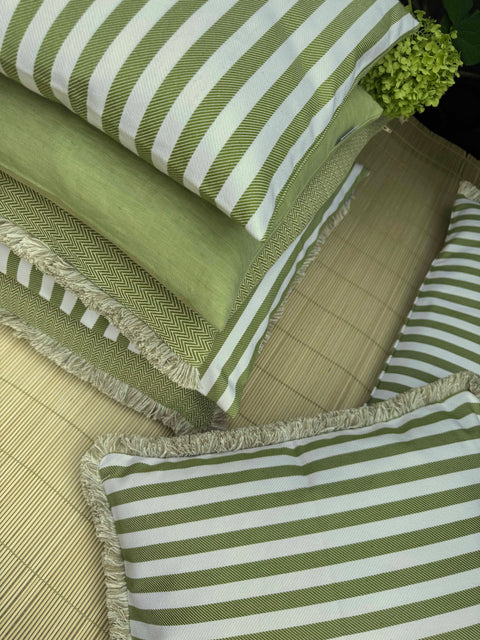 Kissenhuelle mit Fransen Royal Rips 50x50