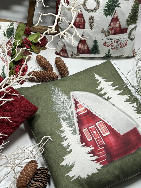 Tischdecke snowily cottage 130x130